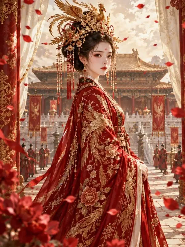 黄果新网《江山为聘》封面，古装宫廷权谋甜宠的华丽画面