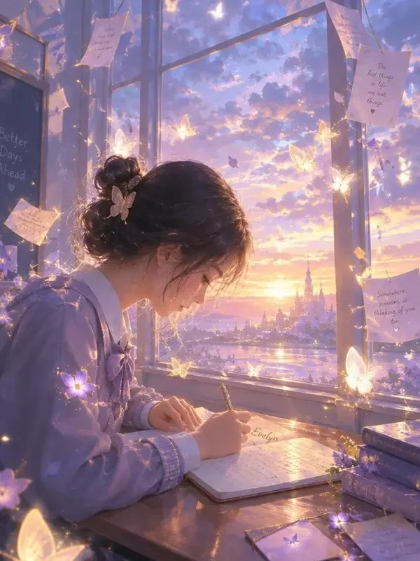 黄果新网《你的名字藏我心上》封面，少年暗恋的青春唯美插画